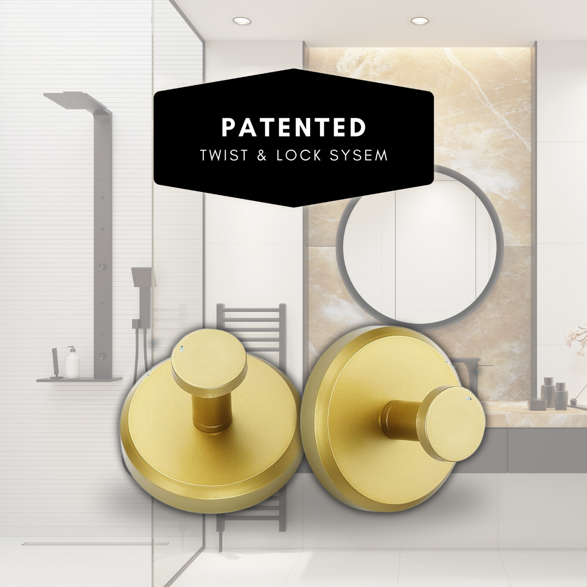 No-Drill Aesthetic Hooks Gold