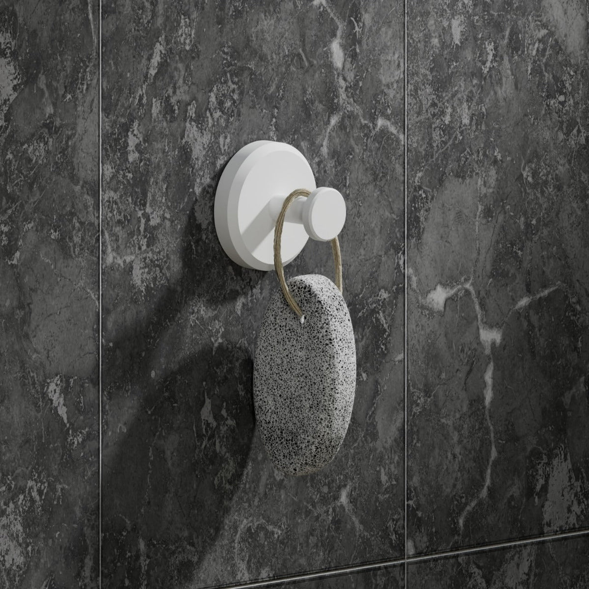 No-Drill Aesthetic Hooks White